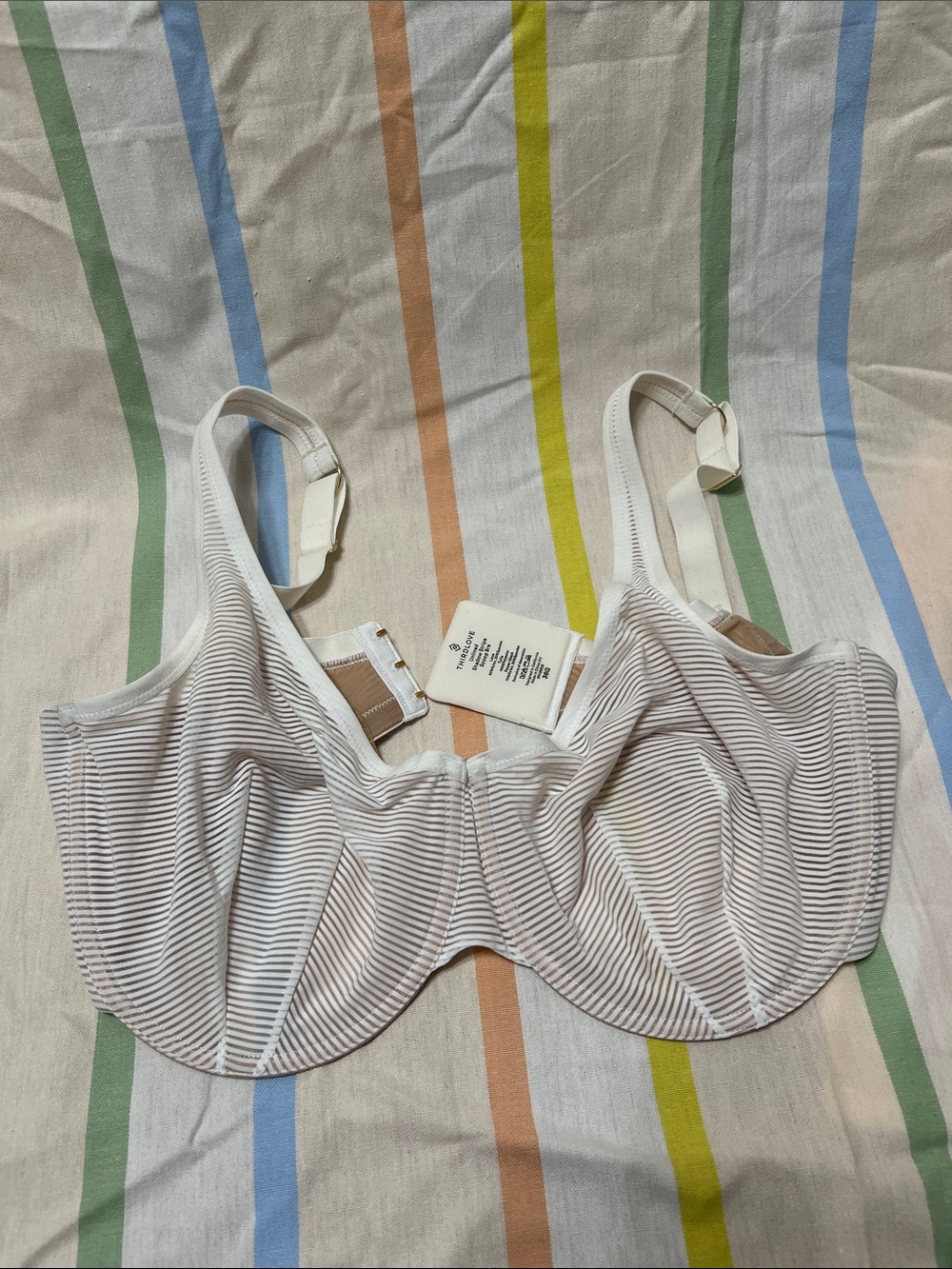 Thirdlove Unlined Shadow Stripe Scoop Bra